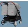 Коляска для двойни с 2 переносками Carrello Connect CRL-5502/1 светло-серая