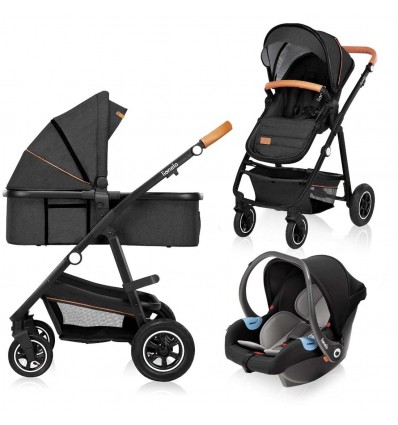 Детская коляска 3 в 1 Lionelo Amber 3 Grey Graphite