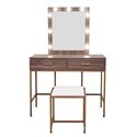 Стіл туалетний + табурет Avko ADT 13 Grey Walnut с LED підсвіткою