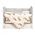 Постельный комплект Twins Fluffy Puffy Umbrella yellow, серо-желтый 7 эл.