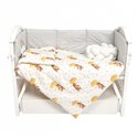Постельный комплект Twins Fluffy Puffy Umbrella yellow, серо-желтый 7 эл.