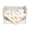 Постельный комплект Twins Fluffy Puffy Umbrella yellow, серо-желтый 7 эл.