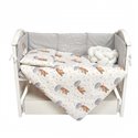 Постільний комплект Twins Fluffy Puffy Umbrella grey сірий 7 ел.