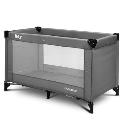 Манеж кроватка Caretero Key Graphite