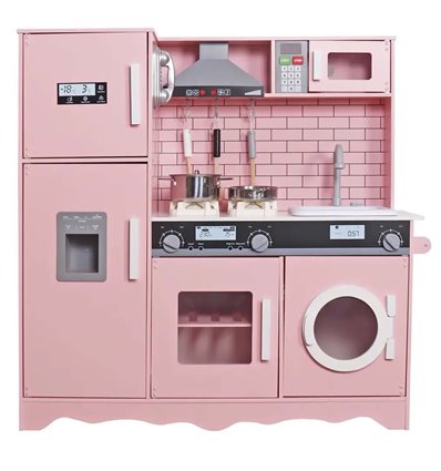 Детская кухня Avko Модена Pink с набором посуды 40010523