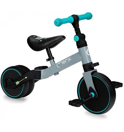 Велосипед трехколесный Momi Loris 4 в 1 grey-turquoise