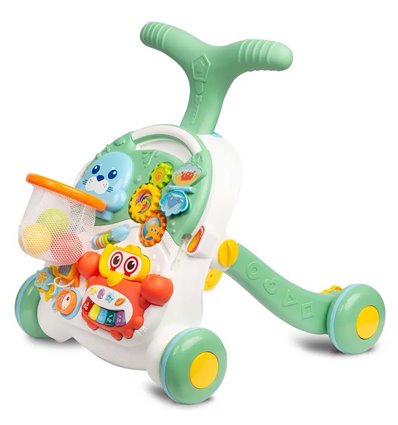 Ходунки-каталка ігровий розвиваючий столик 2 в 1 Caretero Spark Green