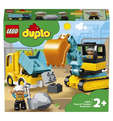 Конструктор LEGO DUPLO Вантажівка та гусеничний екскаватор 20 деталей (10931)