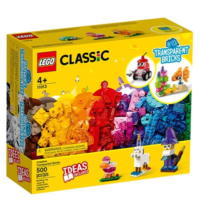 Конструктор LEGO Classic Прозрачные кубики для творчества 500 деталей (11013)