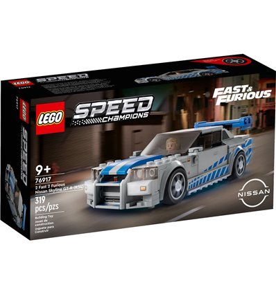 Конструктор LEGO Speed Champions Двойной форсаж Nissan Skyline GT-R R34, 319 деталей (76917)