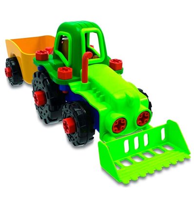 Набор для сборки Edu-Toys Трактор с инструментами 29 деталей (JS030)