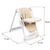 Стульчик для кормления Caretero Megalo Beige