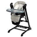 Стільчик для годування - гойдалка 2 в 1 Caretero Indigo Black Grey