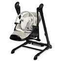 Стільчик для годування - гойдалка 2 в 1 Caretero Indigo Black Grey