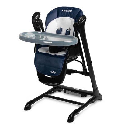 Стульчик для кормления - качели 2 в 1 Caretero Indigo Black Navy