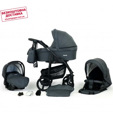 Дитяча коляска 3 в 1 Verdi Travel 9023-VTL-06, graphite