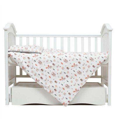 Сменная постель Twins Zoo 4 эл. grey