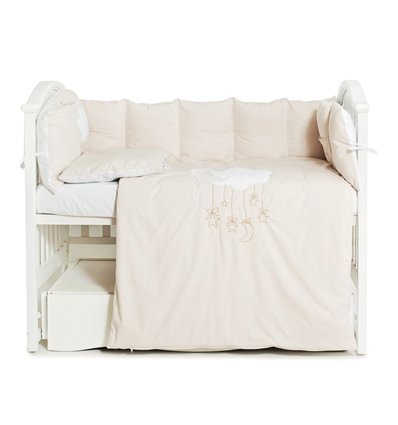 Постільний комплект Babycentre & Twins Moonlight beige 6 елементів