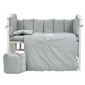 Постельный комплект Babycentre & Twins Welcome to the world grey 6 эл.
