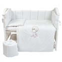 Постельный комплект Babycentre & Twins Welcome to the world white 6 эл.