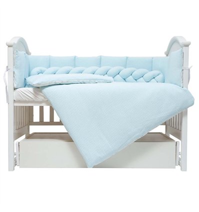 Постельный комплект Twins Cotton blue, 7 эл.