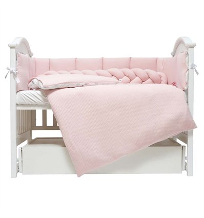 Постельный комплект Twins Cotton baby pink, 7 эл.