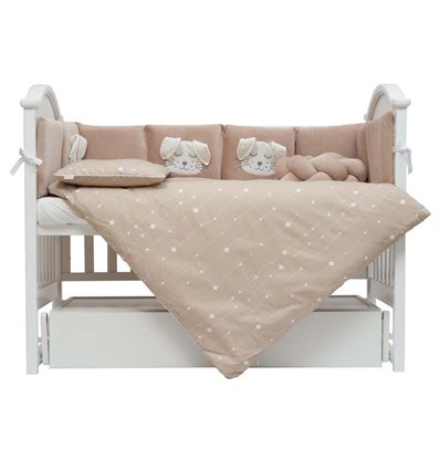 Постільний комплект Twins Кролик beige, 7 ел.