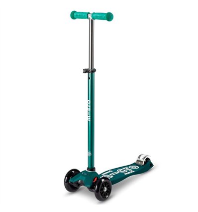 Дитячий триколісний самокат Micro Maxi Deluxe Eco зелений, 5 років+