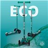 Дитячий триколісний самокат Micro Maxi Deluxe Eco зелений, 5 років+