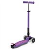 Дитячий триколісний самокат Micro Maxi Deluxe Foldable Led фіолетовий, 5 років+