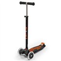 Дитячий триколісний самокат Micro Maxi Deluxe Led Чорно-помаранчевий, 5 років+