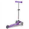 Дитячий триколісний самокат Micro Mini Deluxe Fairy Glitter Led Пурпуровий, 2 років+