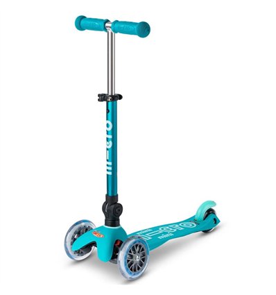 Дитячий триколісний самокат Micro Mini Deluxe Foldable Аква, 2 років+