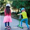 Детский трехколесный самокат Micro Mini Deluxe Led Красный, 2 лет+
