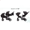 Универсальная коляска для двойни Bebetto B 42 графитовая