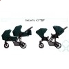 Універсальна коляска для двійні Bebetto B 42 темно-зелена