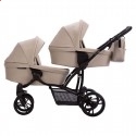Универсальная коляска для двойни Bebetto B 42 PRO бежевая