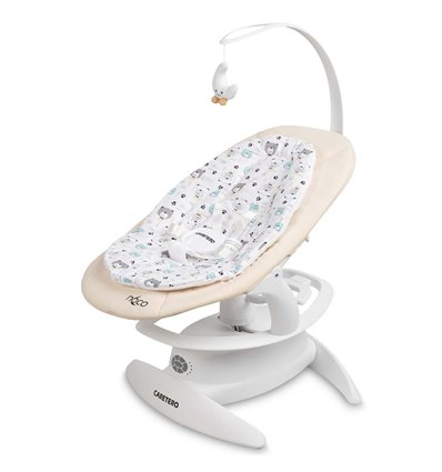 Шезлонг-качели для малыша 2 в 1 Caretero Noco Beige