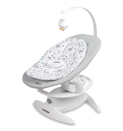 Шезлонг-гойдалка для малюка 2 в 1 Caretero Noco Grey