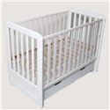 Детская кроватка Дубок Lux с ящиком 9803-DL-01, белая