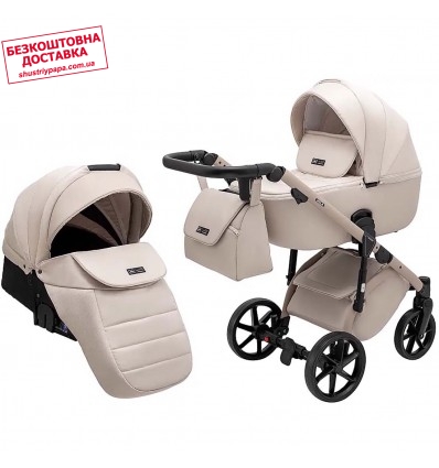 Детская коляска 2 в 1 Adamex Nola Natura 3 vanilla