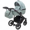 Детская коляска 2 в 1 Adamex Nola PS-122 серо-зеленая