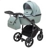 Детская коляска 2 в 1 Adamex Nola PS-122 серо-зеленая