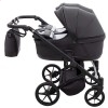 Детская коляска 2 в 1 для двойни Adamex Leo Duo Eco SA-2 черная