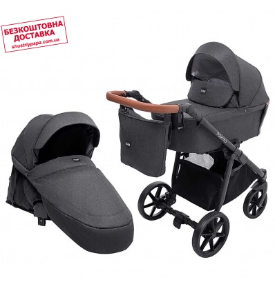 Детская коляска 2 в 1 Bair Palermo BP-01 чорная