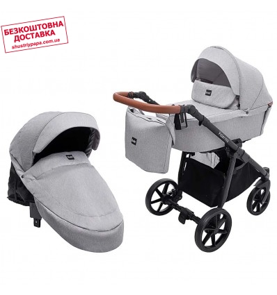 Детская коляска 2 в 1 Bair Palermo BP-03 серая