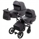 Универсальная коляска для двойни 2 в 1 Bair Kiwi DUO ECO BKD-15 черная