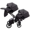 Универсальная коляска для двойни 2 в 1 Bair Kiwi DUO ECO BKD-15 черная