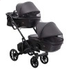 Універсальна коляска для двійні 2 в 1 Bair Kiwi DUO ECO BKD-15 чорна