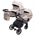 Універсальна коляска для двійні 2 в 1 Bair Kiwi DUO ECO BKD-33-1 капучіно